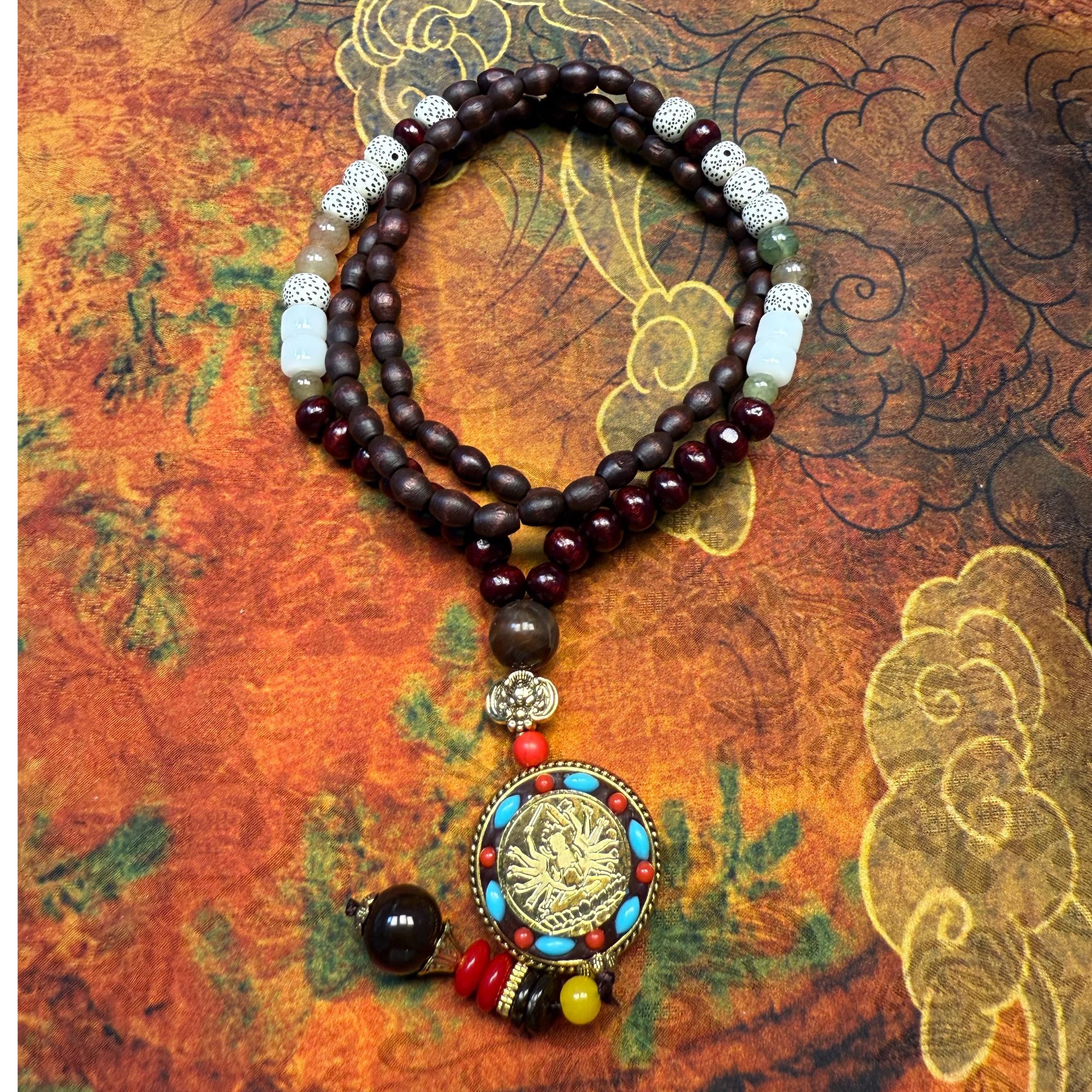 A106血檀毛衣链-无礼盒