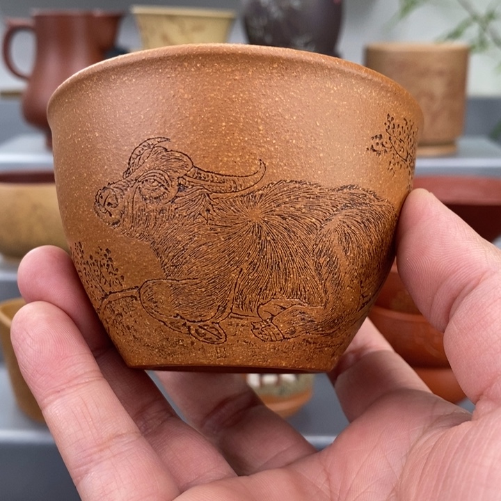 紫砂茶杯宜兴紫砂主人杯