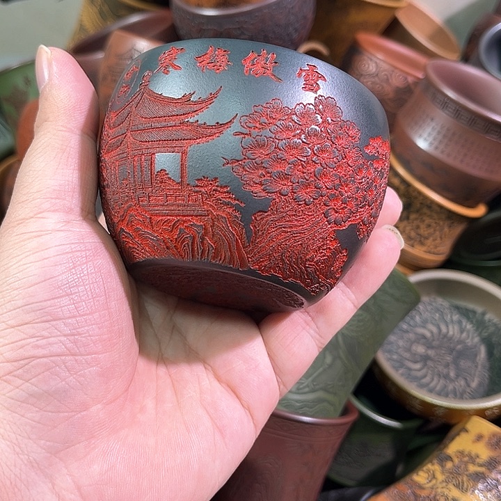 茶杯紫砂全手工紫砂主人杯