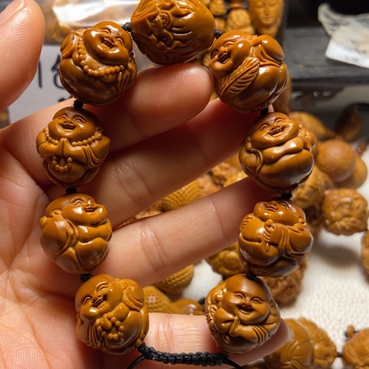 【闪购商品】橄榄核手串/手链一心弥勒2.0
