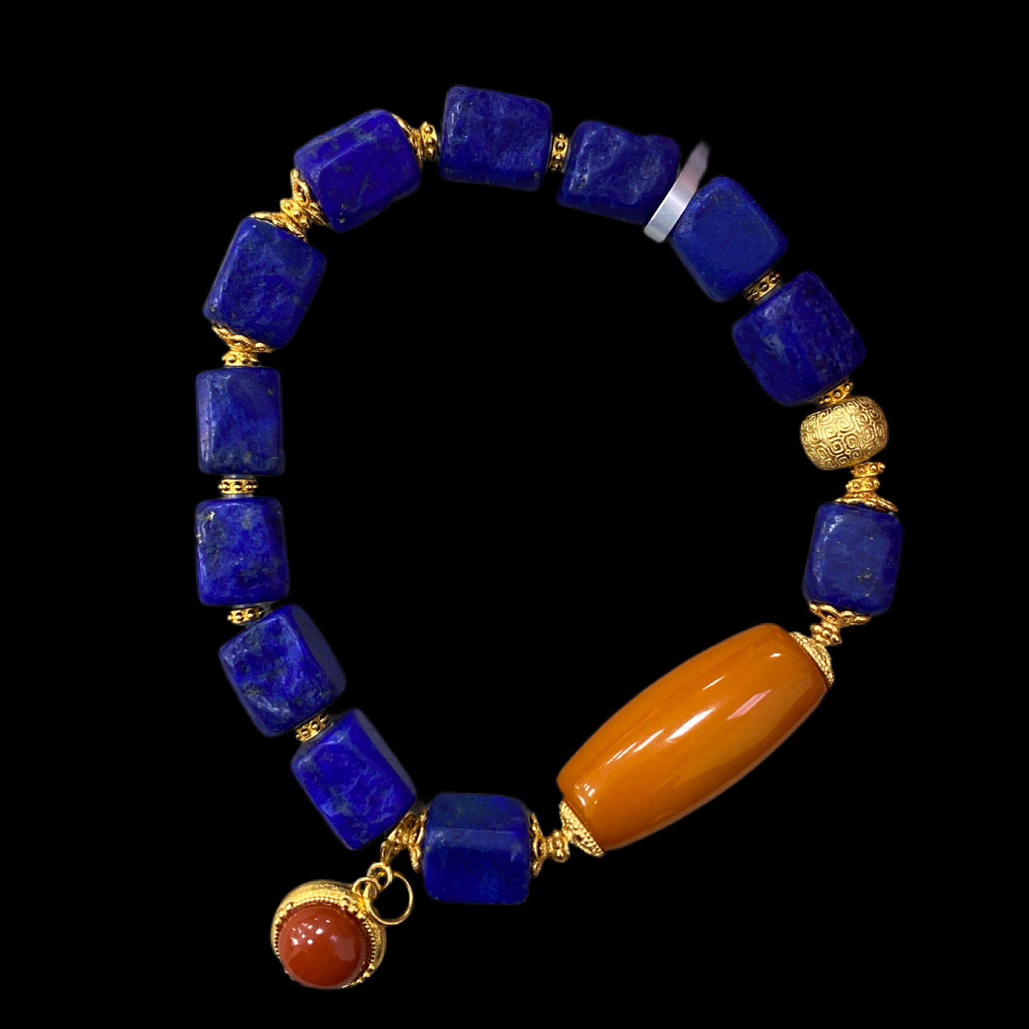 ZLN1699青金石蜜蜡手串多样性发一