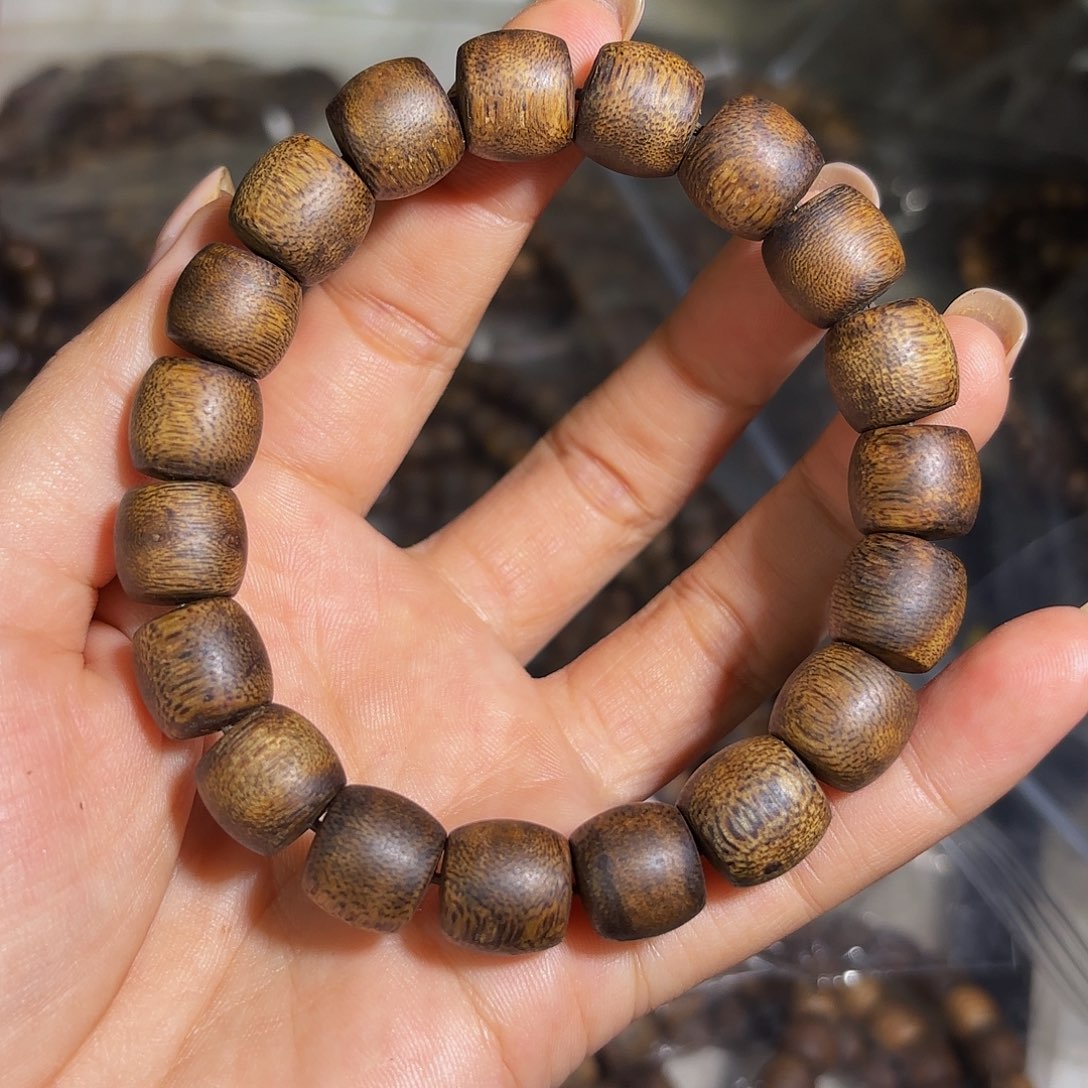 沉香手串奇楠沉香1.2鼓珠15克➕