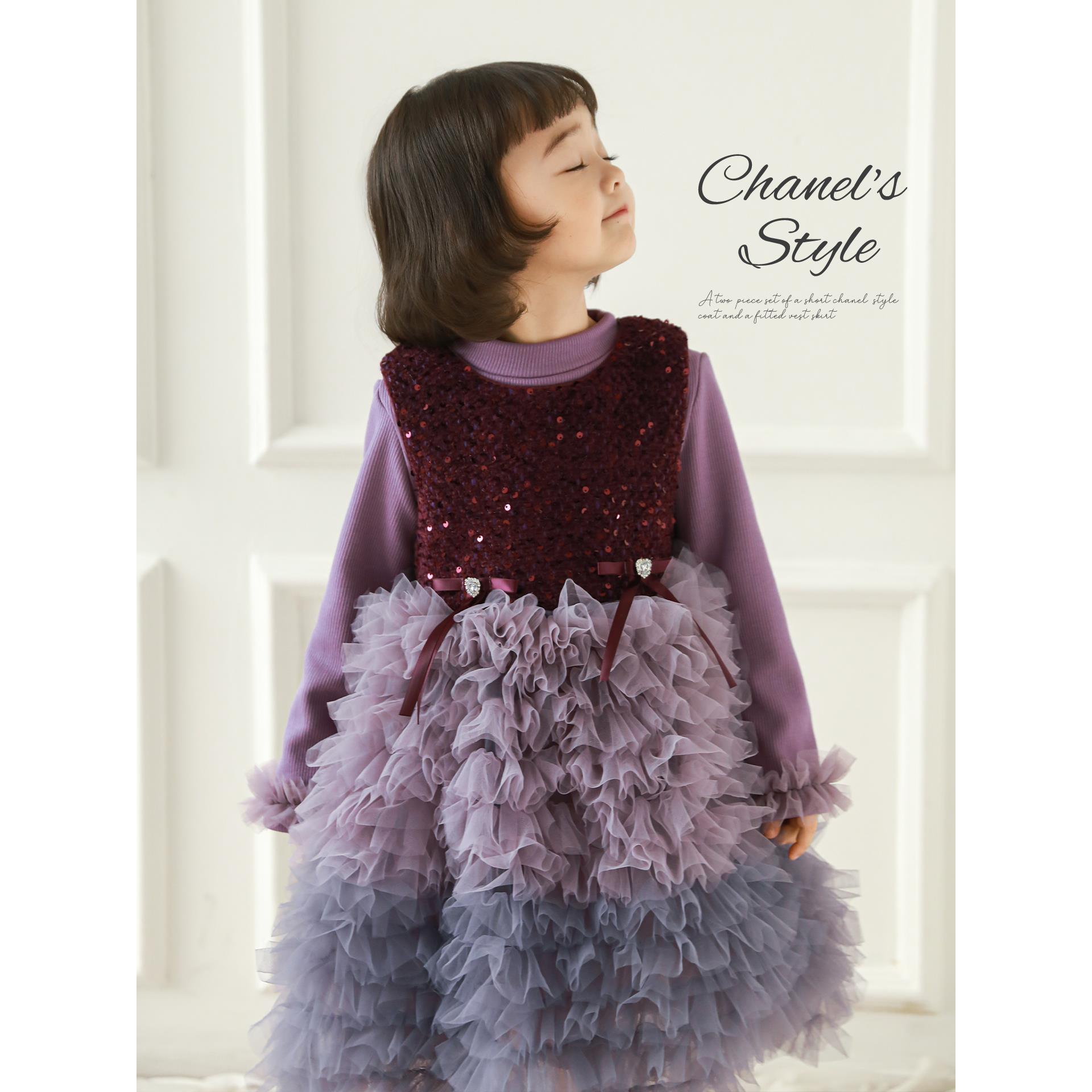 幼悠【织梦精灵】冬四波女童宝宝熏衣紫仙踪网纱加绒背心裙D4801