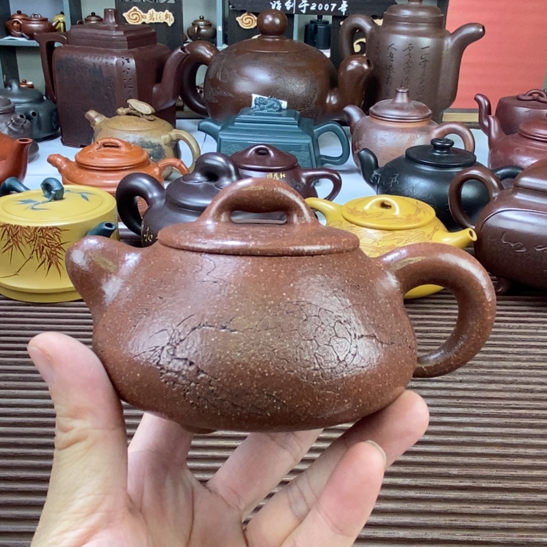 茶壶紫砂白3 道洪石瓢