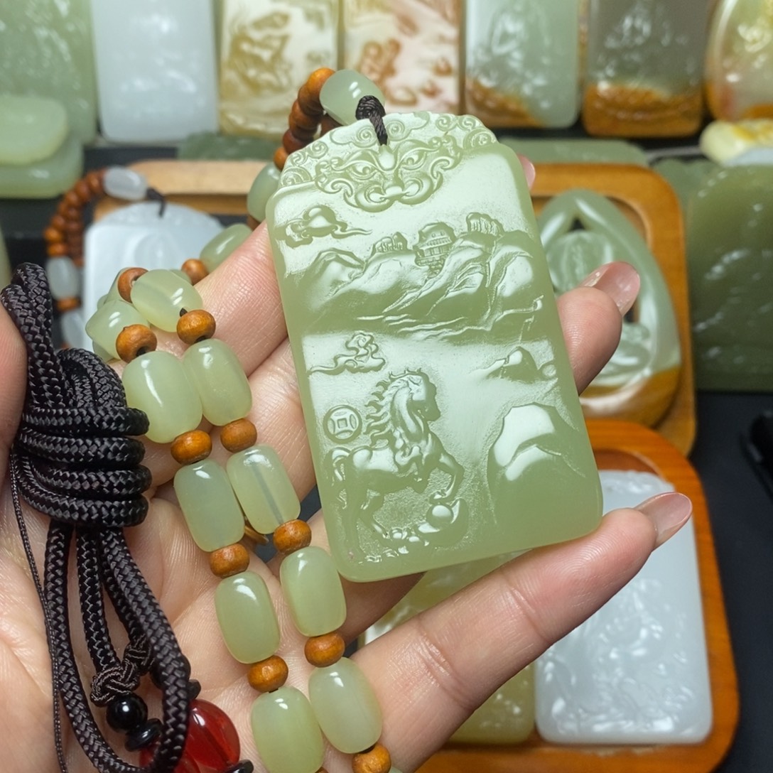 盆景石方解石生肖马