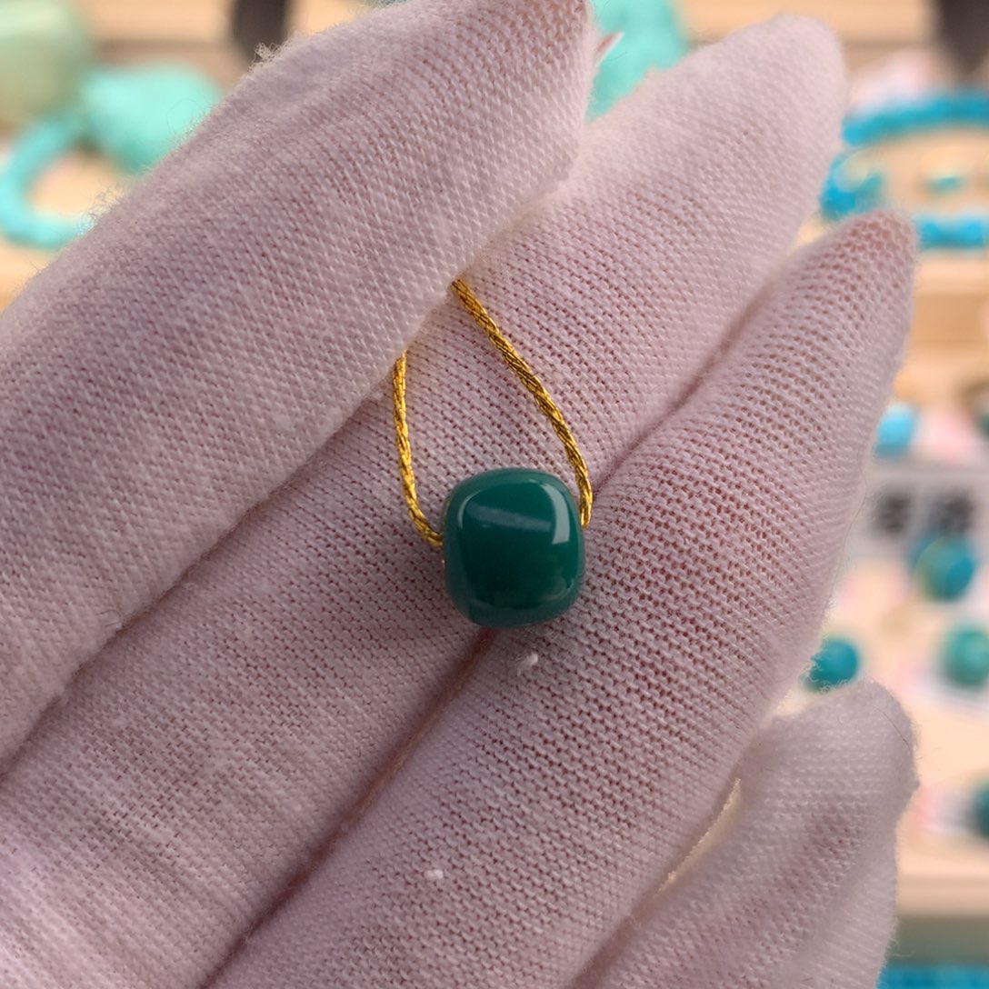 绿松石珠宝奇石未镶嵌8.5×7.5