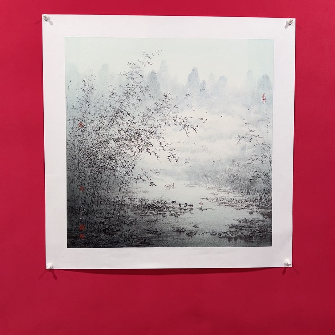 国画木春纯手绘作品68✖️68终身保真