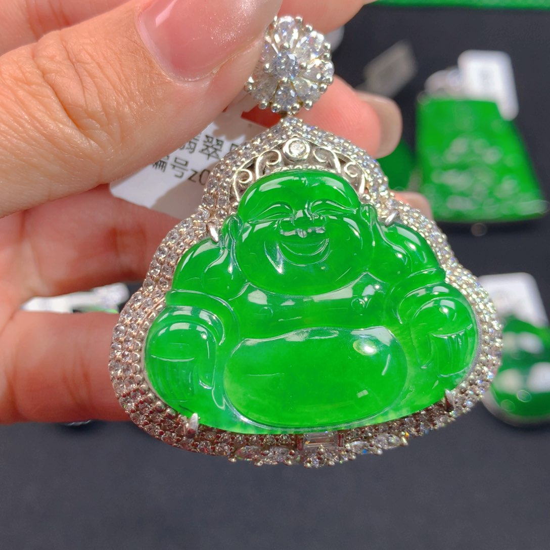 翡翠颈饰银S925镶嵌111111111