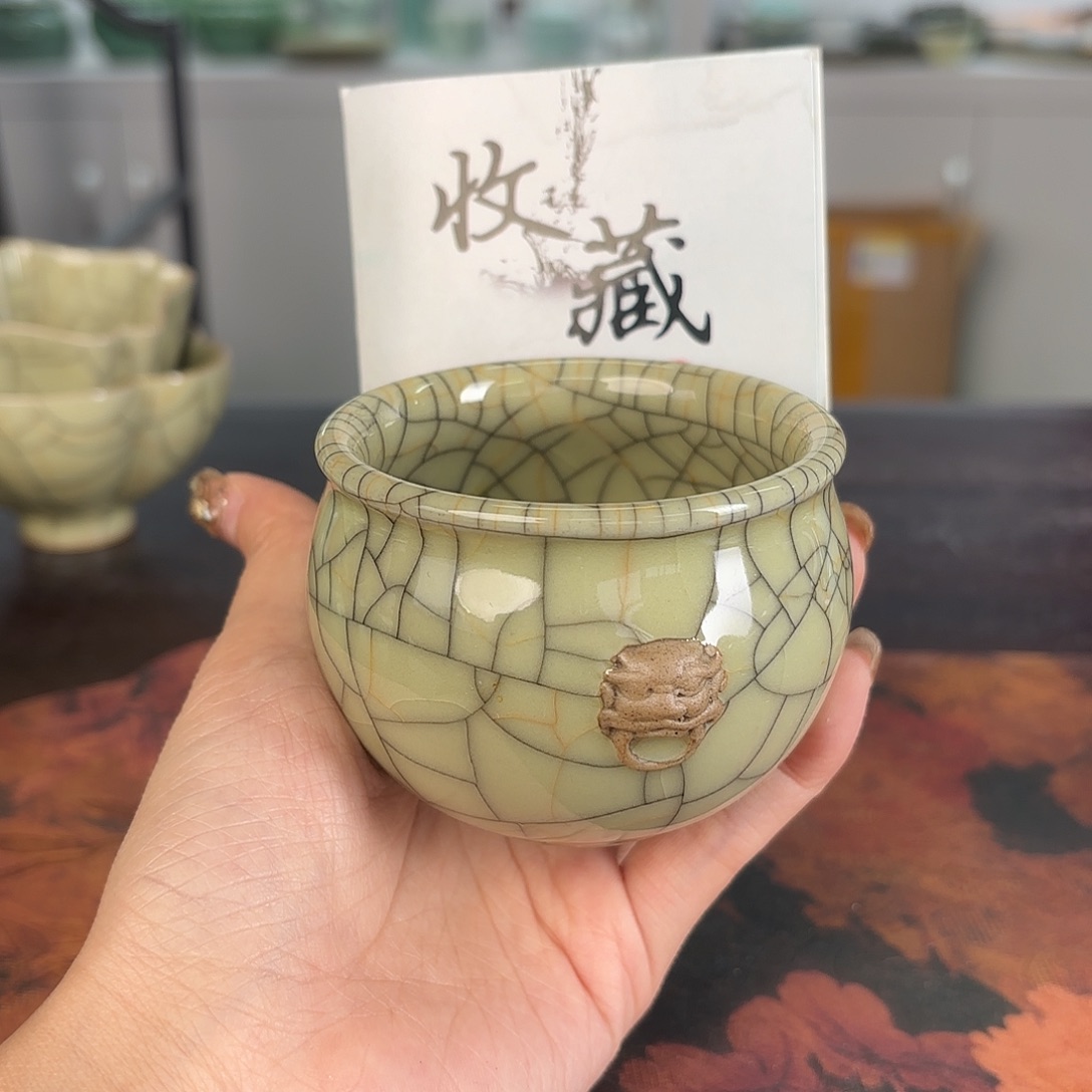 龙泉云间青瓷小米茶器