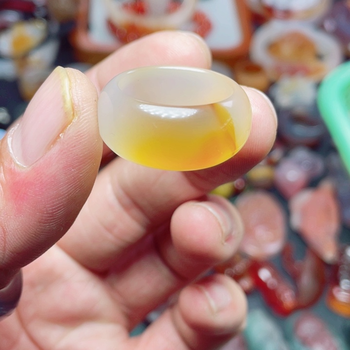 玛瑙/玉髓戒指未镶嵌安*