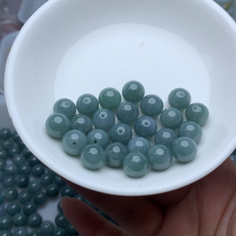 【闪购商品】翡翠手链未镶嵌卡10蓝水10颗 手链拍2单