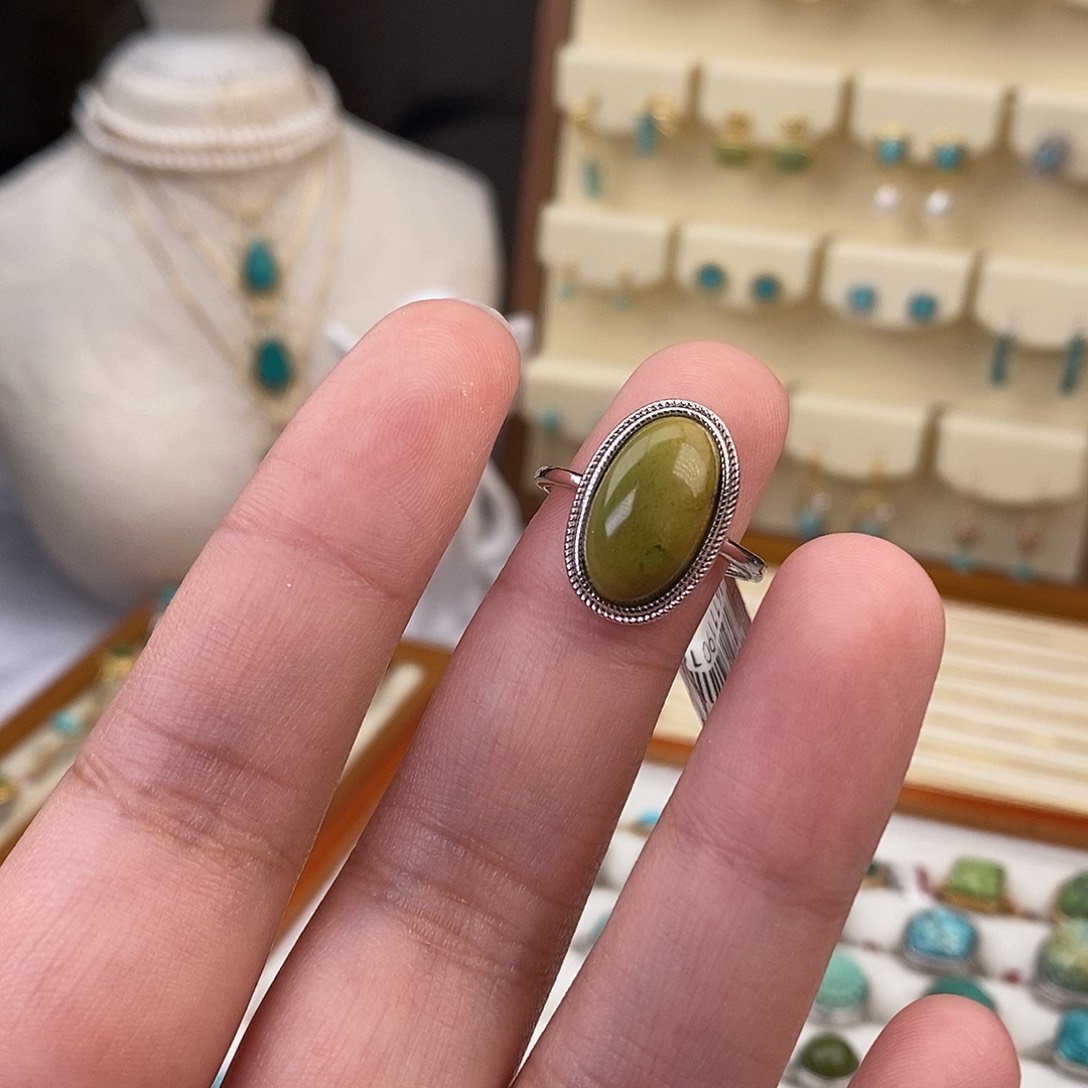 绿松石戒指银S925镶嵌
