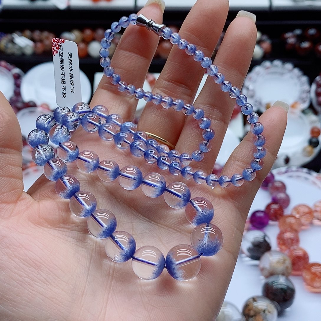 未镶嵌手链水晶蓝线石塔链