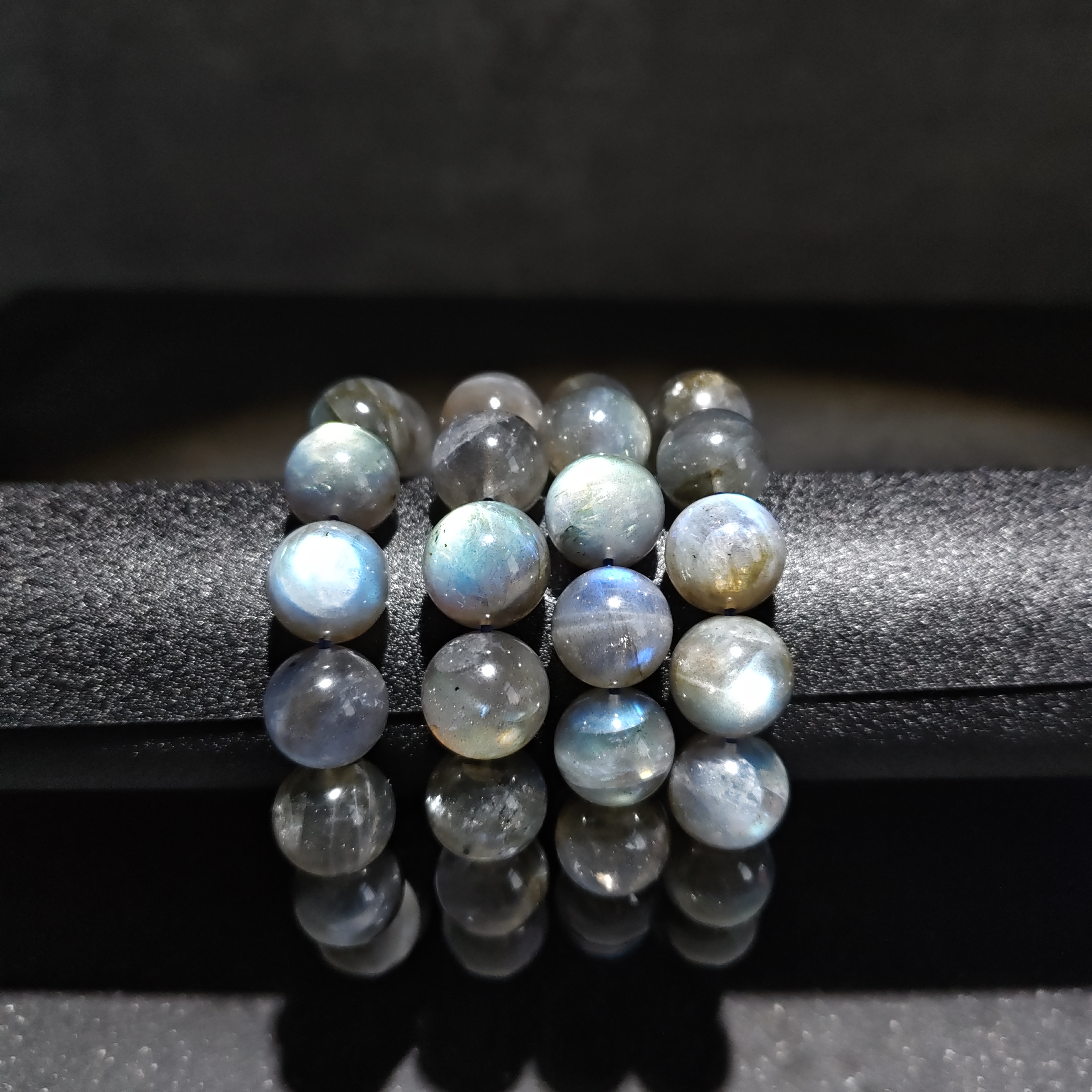 【黑胖珠宝】H1656 灰月光手链多样性发其一