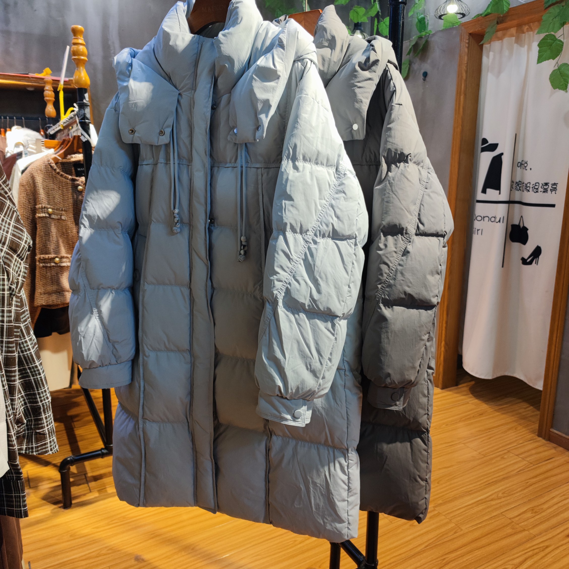 麦寻YRLLS01Z冬季新款2025长款连帽羽绒服时尚鸭绒宽松加厚保暖