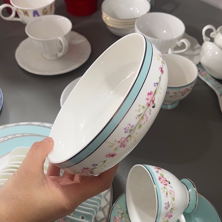 瓷片微瑕骨瓷韩式碗一个浪漫