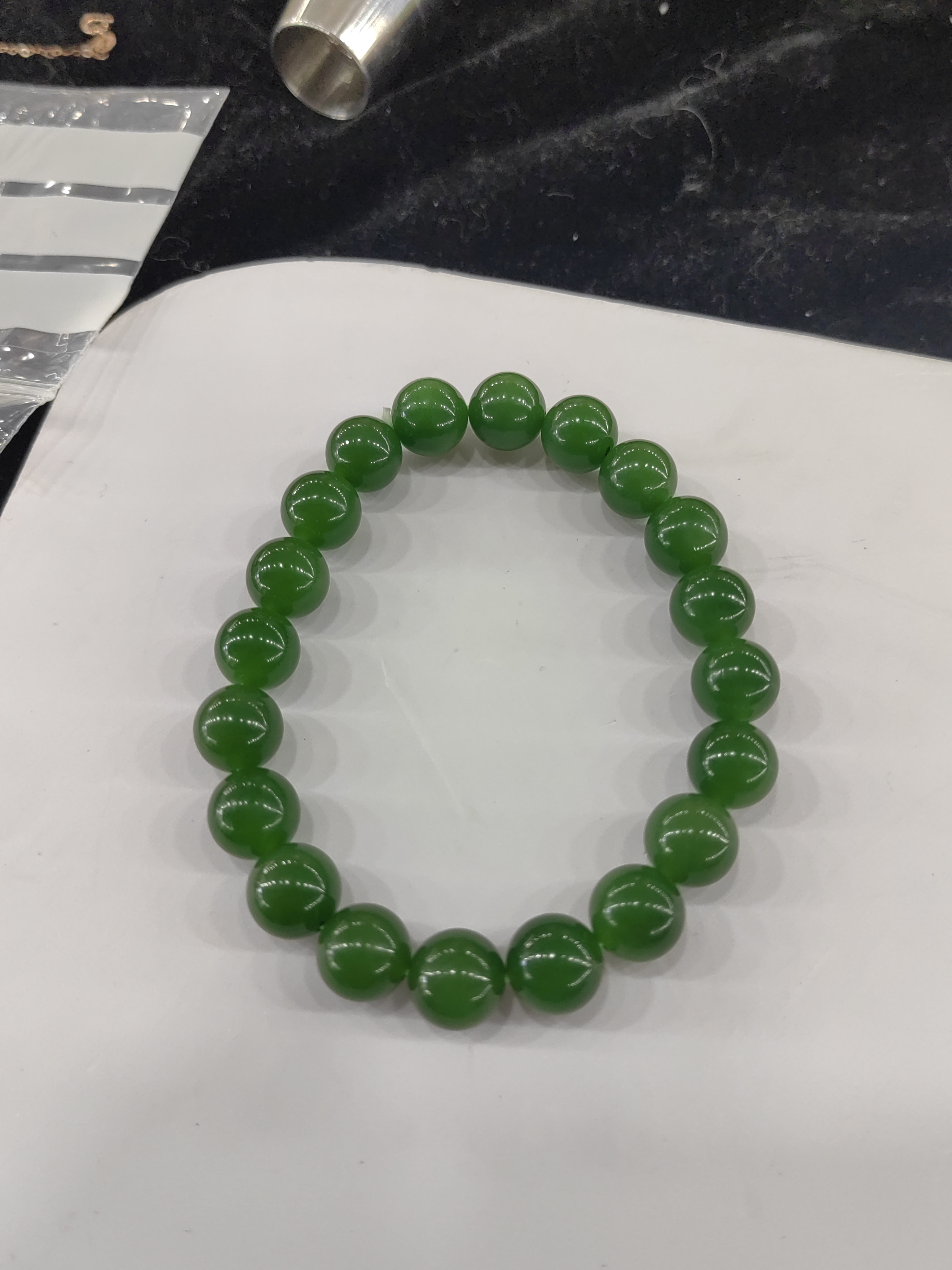 和田玉俄罗斯碧玉手串