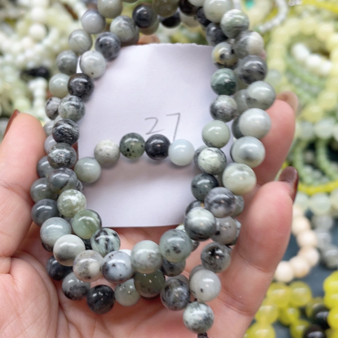 未镶嵌蛇纹石玉手链