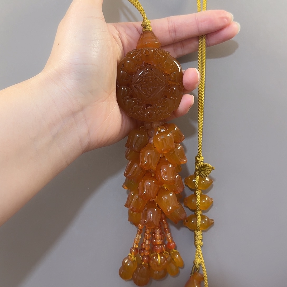 雨***天玛瑙/玉髓未镶嵌汽车挂件