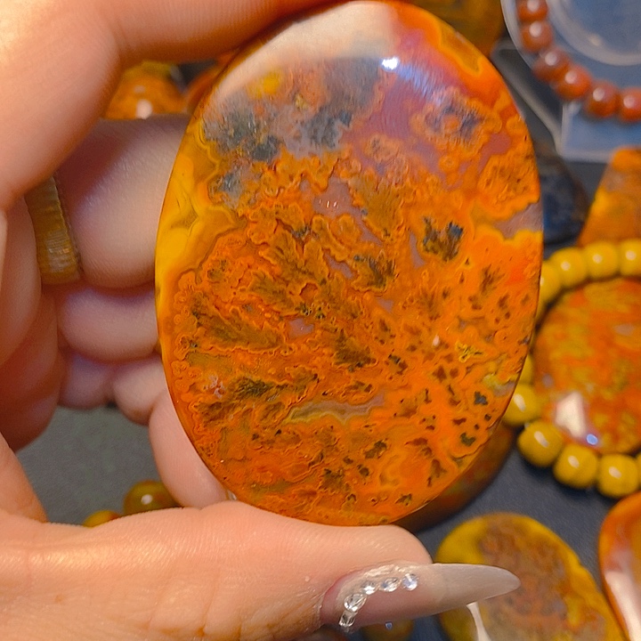 玛瑙/玉髓未镶嵌战国红