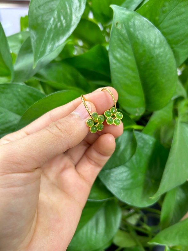 和田玉碧玉花花1.4直径颜色多样性发货拍一发一