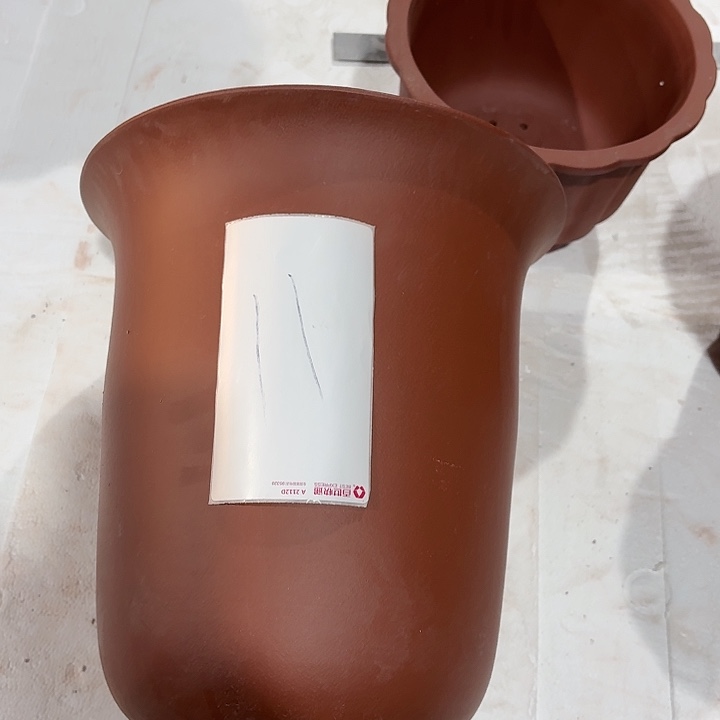 紫砂花盆微瑕特大号金钟红色11号