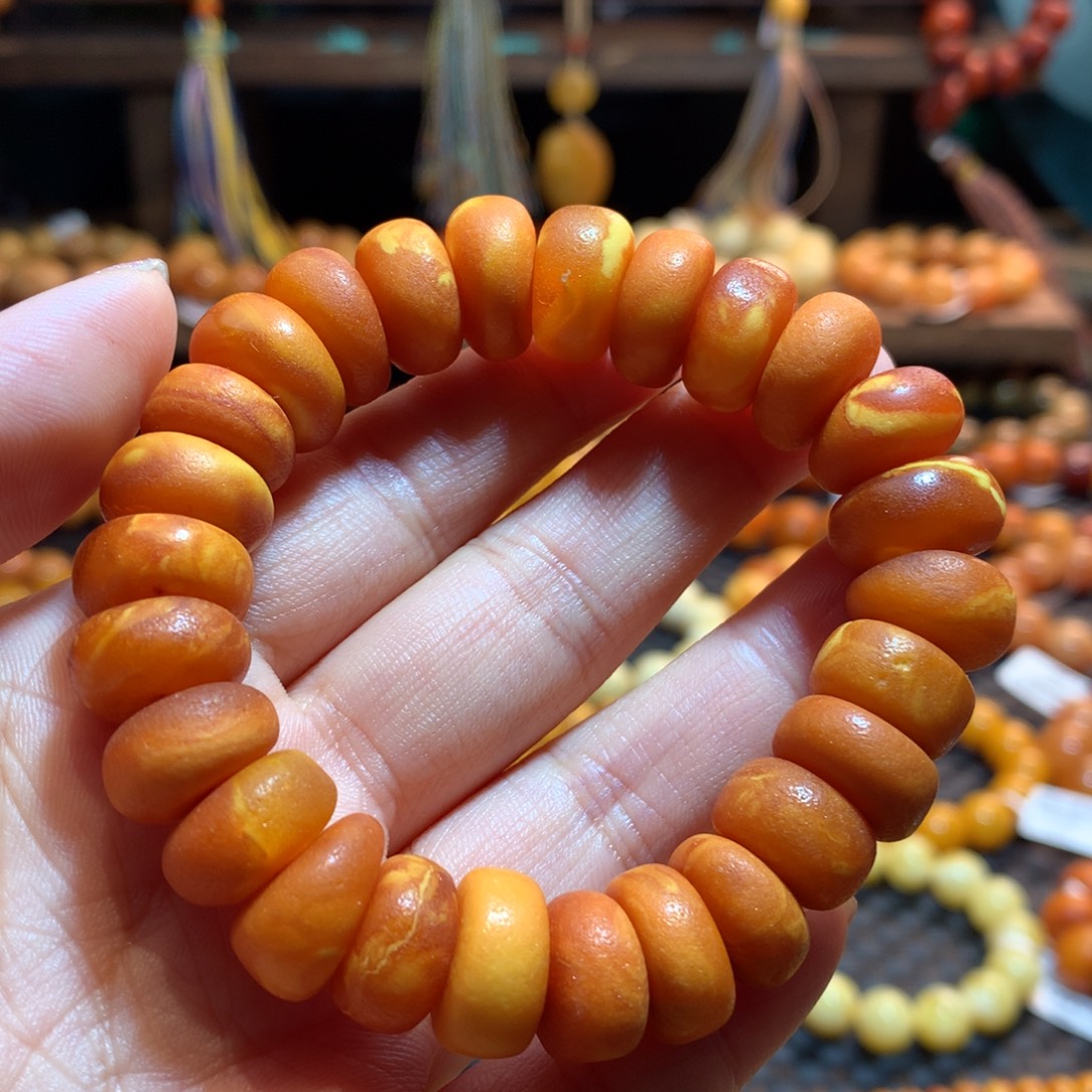 蜜蜡未镶嵌手串蜜蜡手串