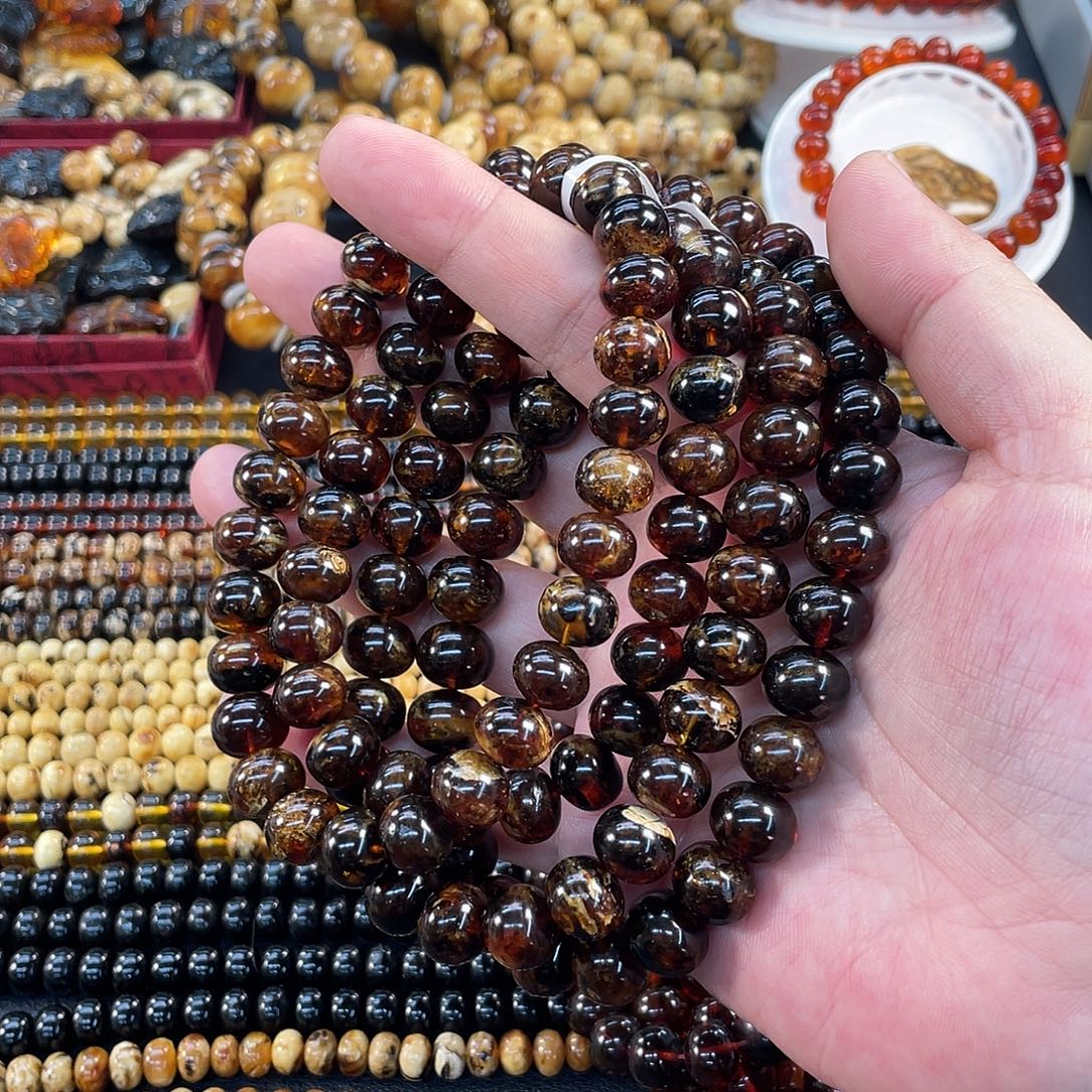 琥珀未镶嵌裸石11mm花蜡