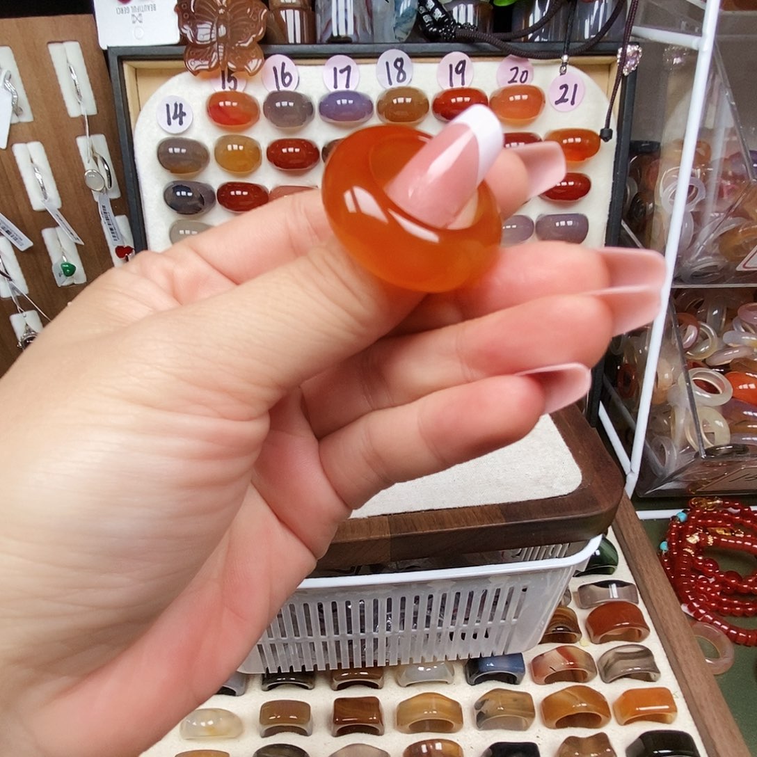 七****玛瑙/玉髓合金戒指