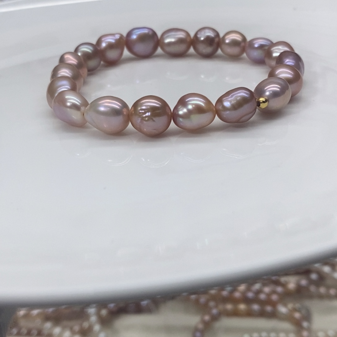 淡水珍珠手链银S925镶嵌