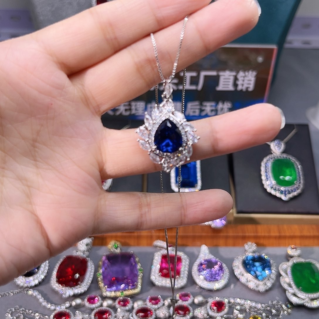 颈饰蓝宝石银S925镶嵌71