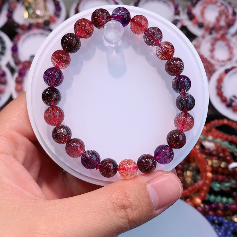 【闪购商品】水晶手链未镶嵌粉****草水晶手链