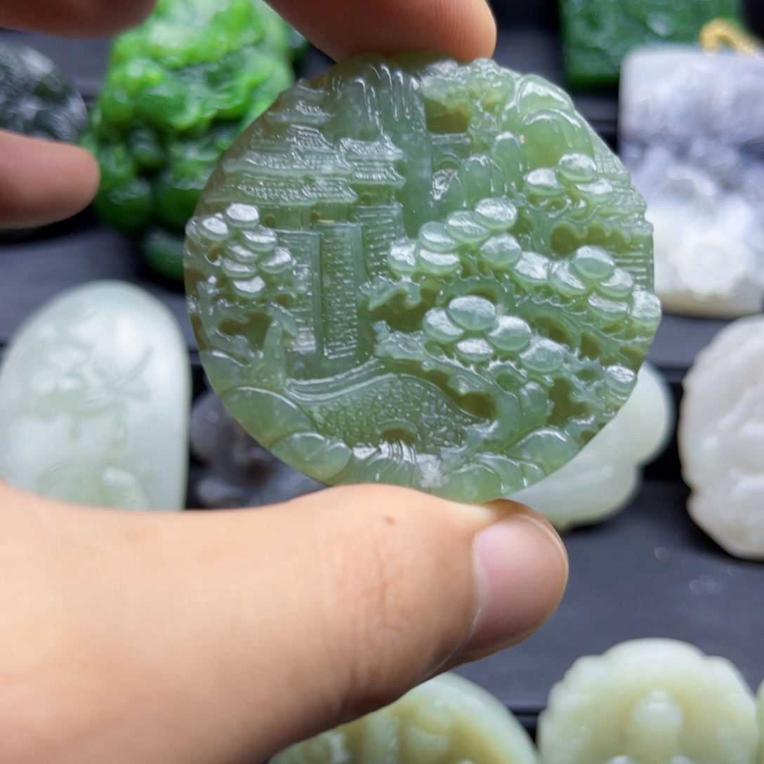 和田玉未镶嵌颈饰和田玉