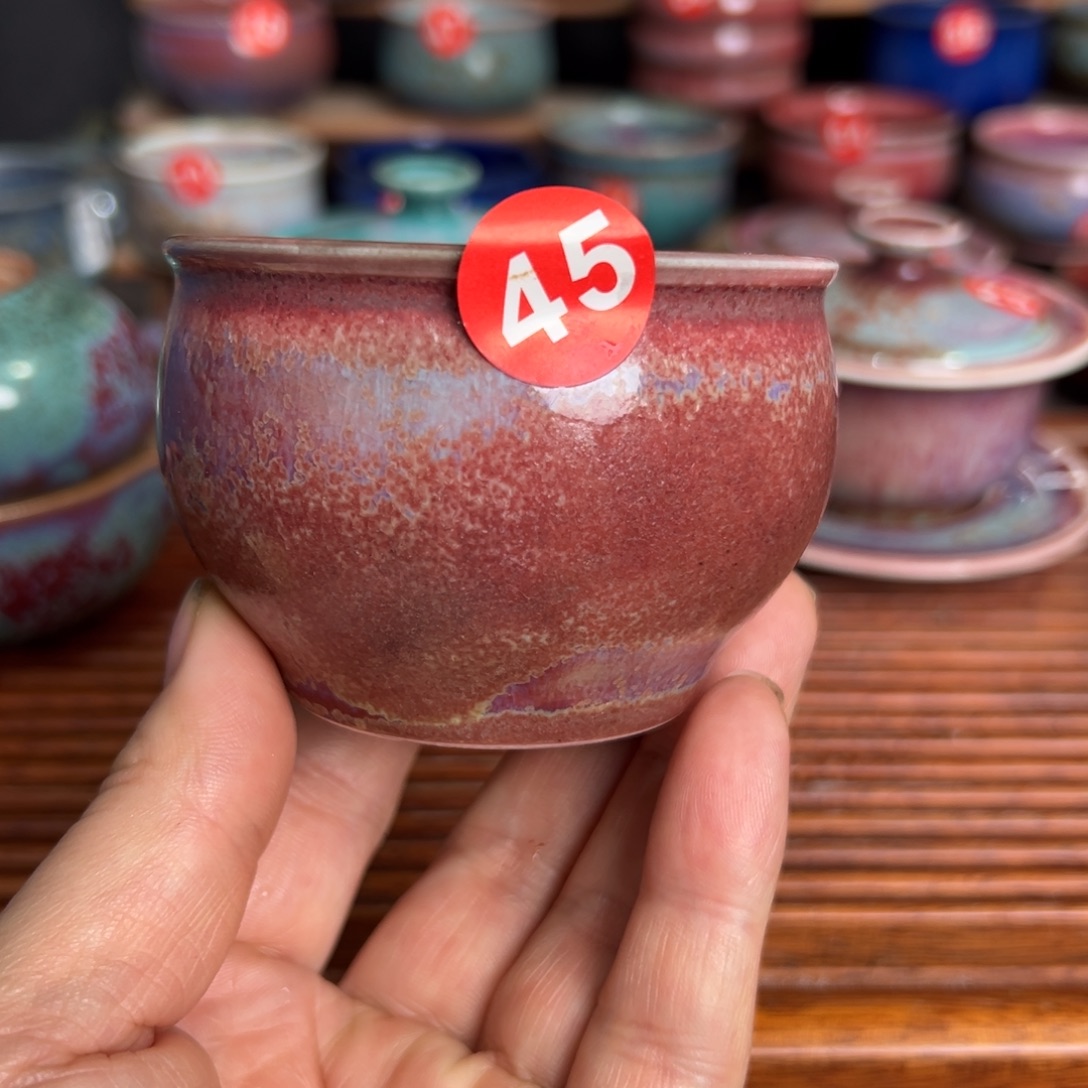 手工制作钧窑茶器