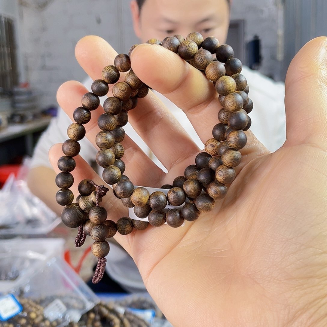 沉香手串侯*棋楠圆珠长串0.7/19克多样性发一