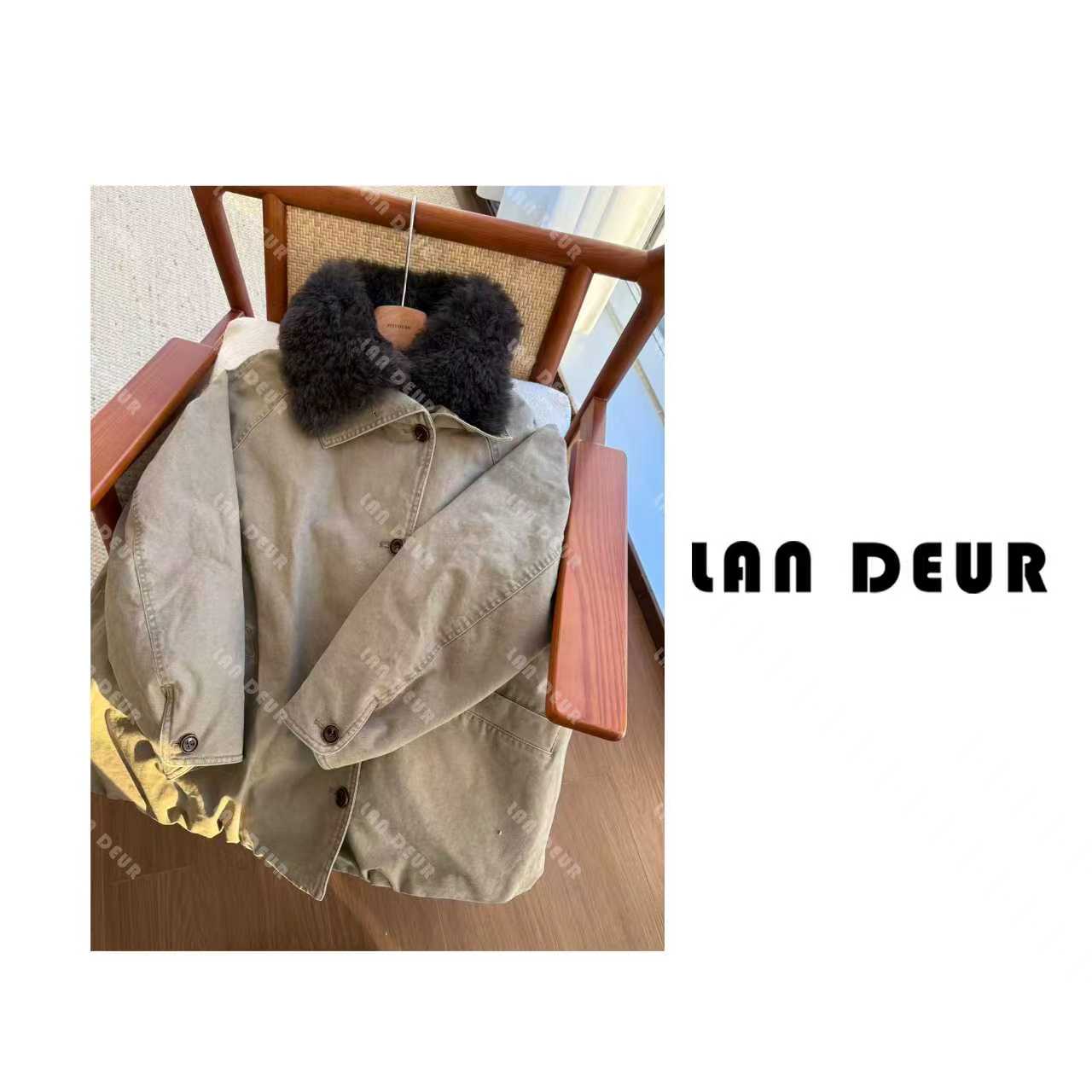 【闲叙冬日】托卡毛领鹅绒服韩系小众宽松气质休闲工装派克服女外套