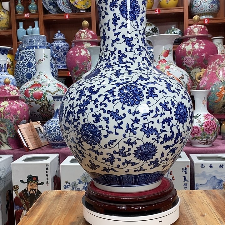 景德镇陶瓷花瓶摆件笑*