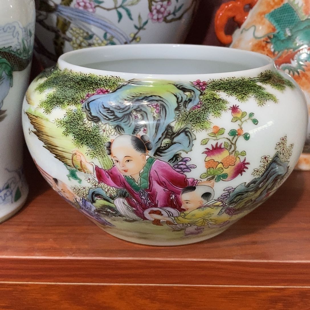 手工手绘陶瓷摆件工艺品如**祥