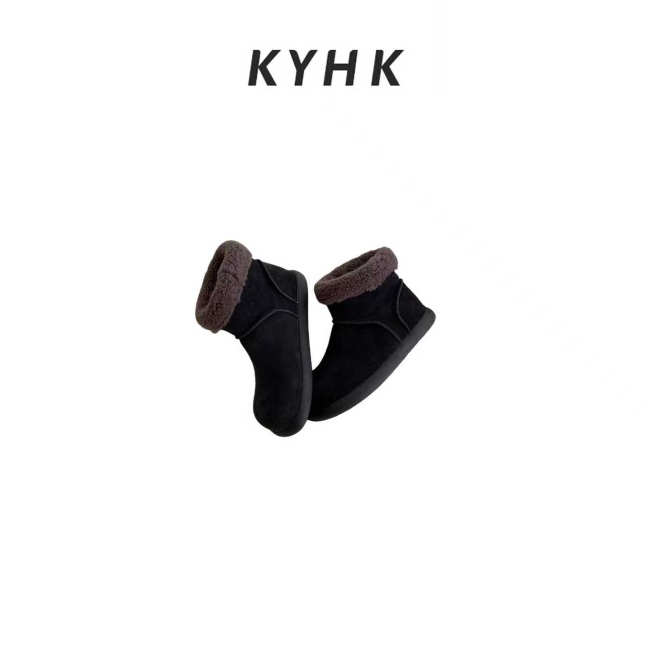 KYHK经典休闲加绒卷毛雪地靴251122