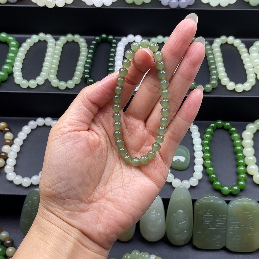 和田玉未镶嵌手链