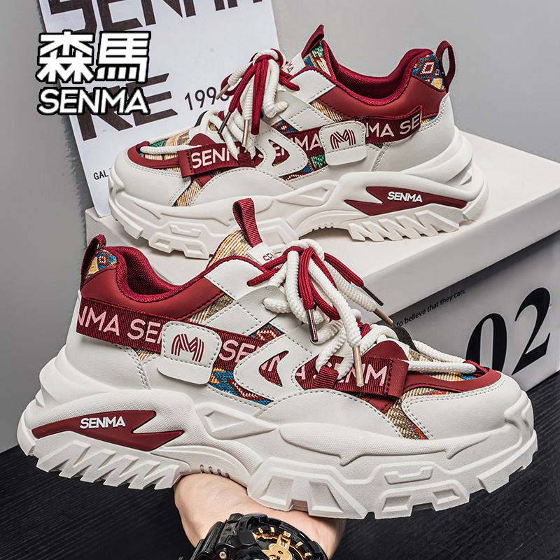 SENMA/森马2026新款男鞋春季百搭透气厚底休闲鞋增高时尚老爹潮鞋商品图