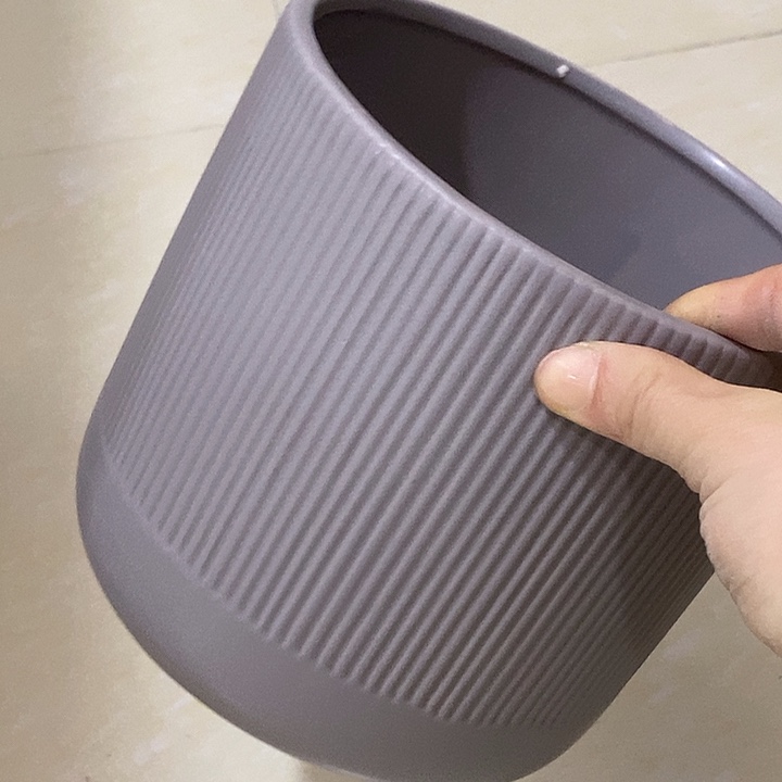 陶盆有孔 瑕疵针孔漏釉介意勿拍外口 17外高16