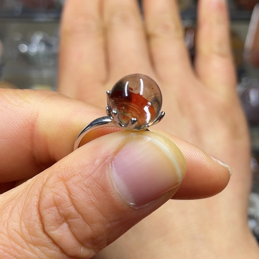 【闪购商品】水晶珠宝半成品银S925镶嵌戒指