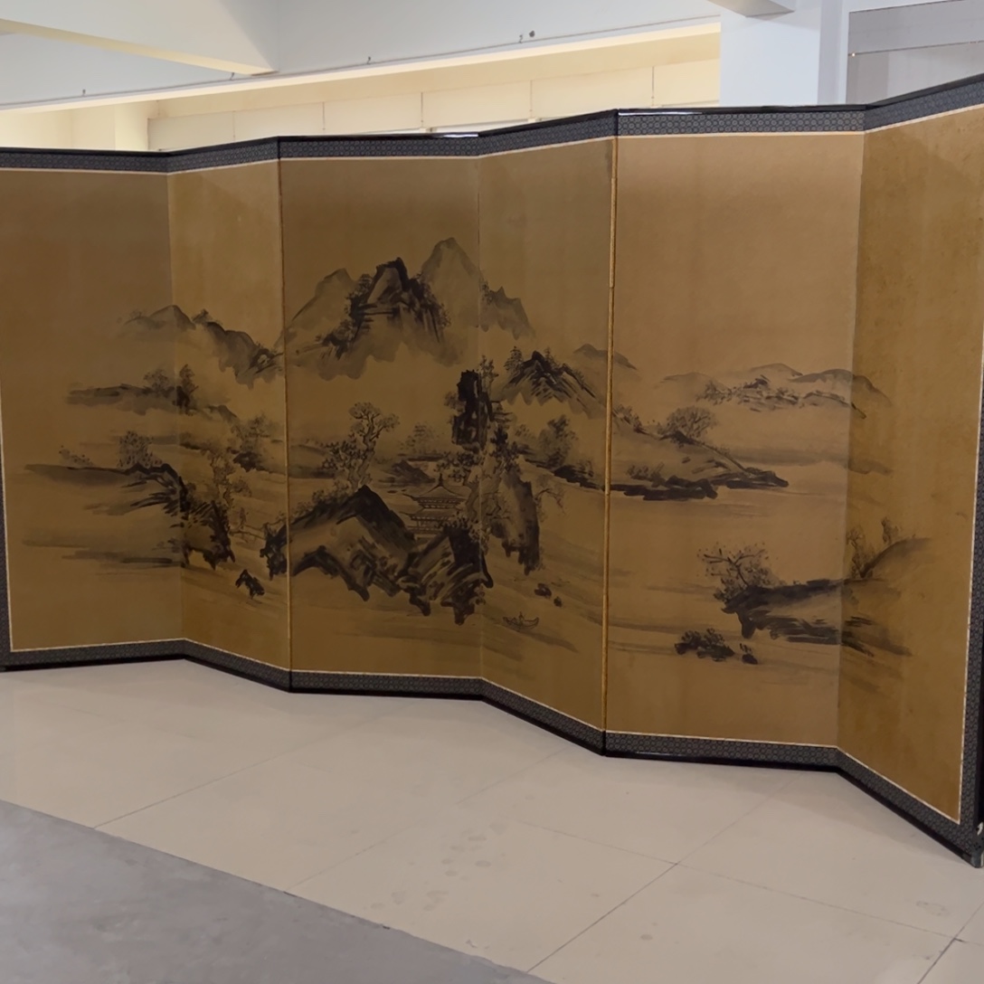 绘画屏风框画茶空间设计