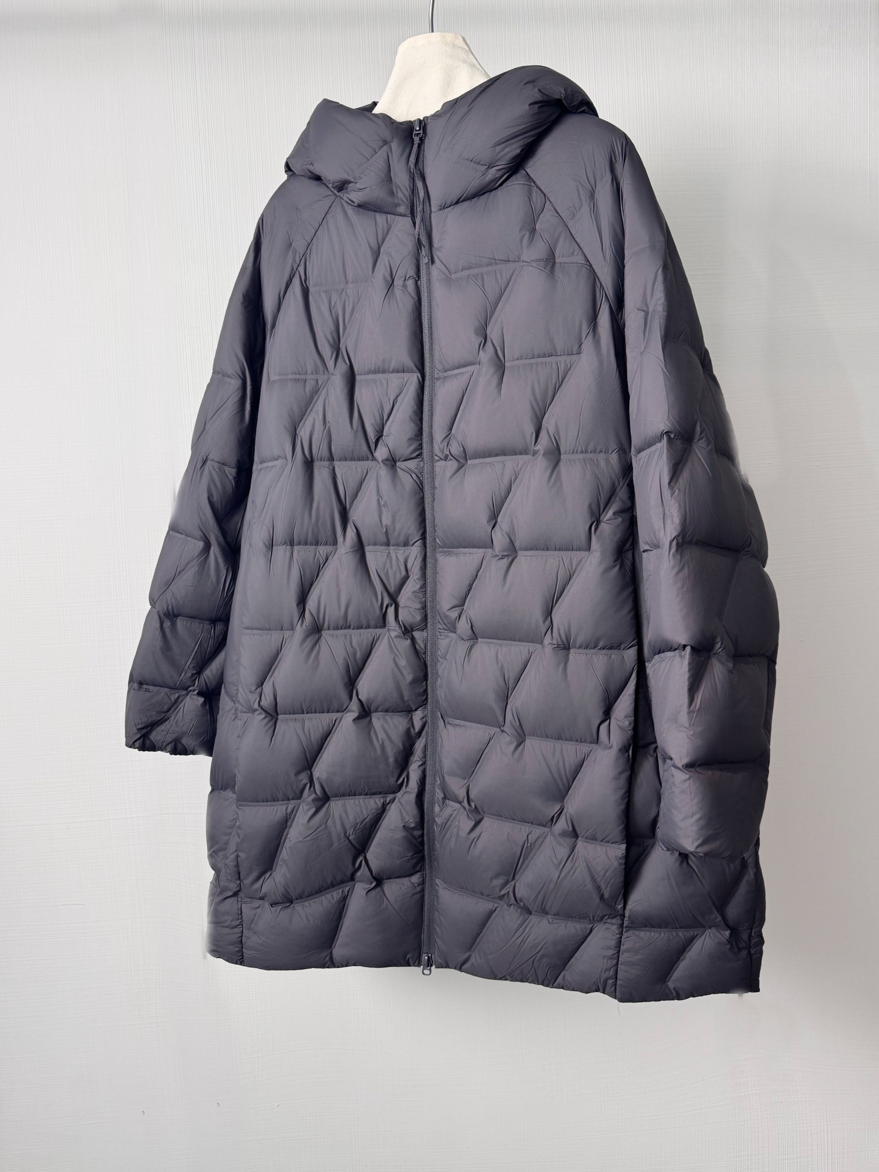 软绵绵鸭绒羽绒服茧型中长款羽绒服