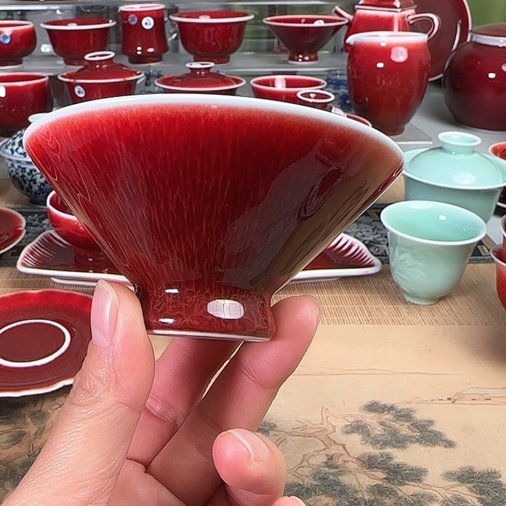 景德镇红马坊斗笠杯