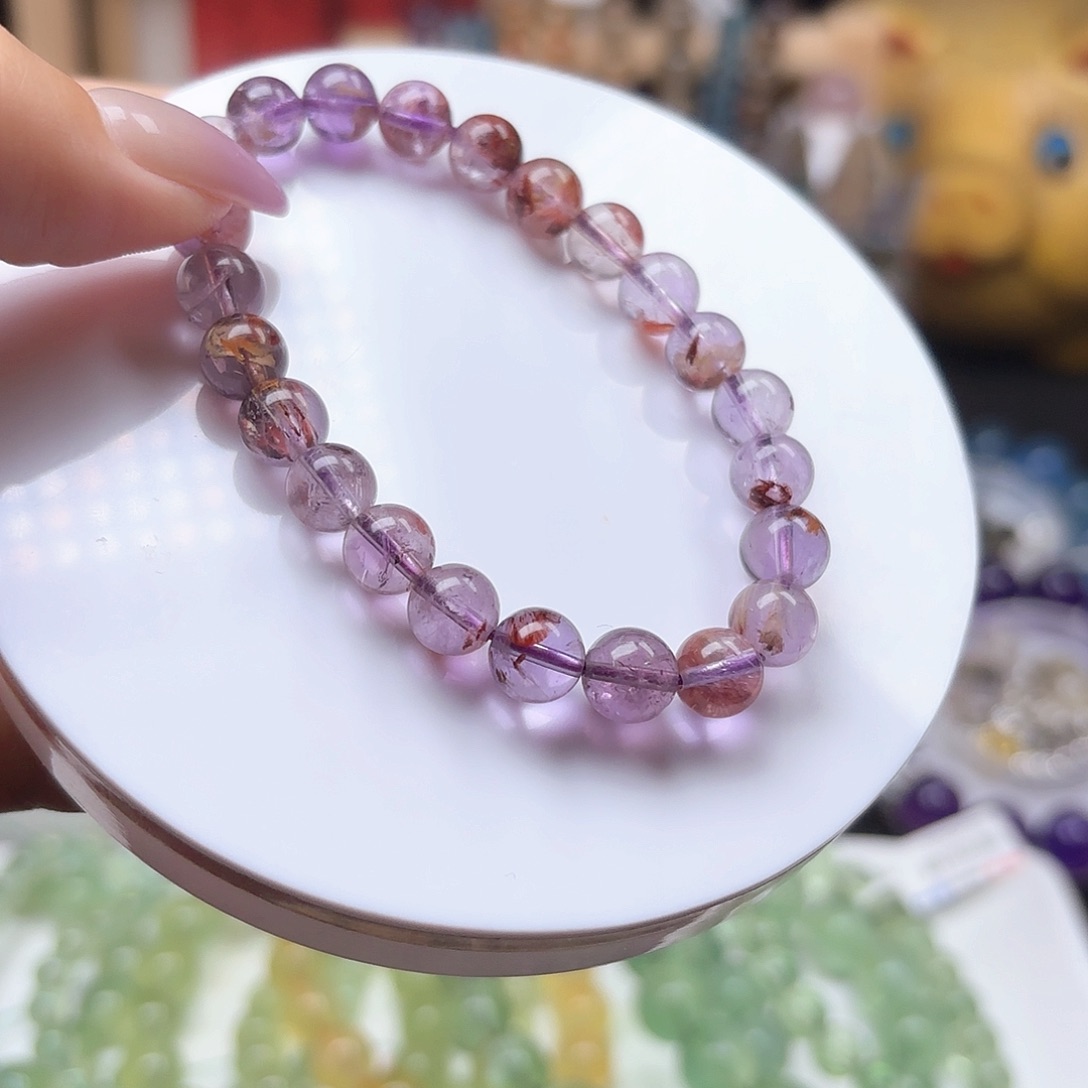 水晶手链未镶嵌紫幽灵8.2