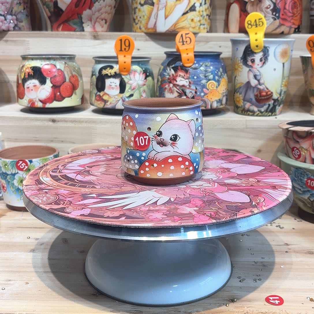 紫砂花盆手工花盆默认微瑕7.5/8