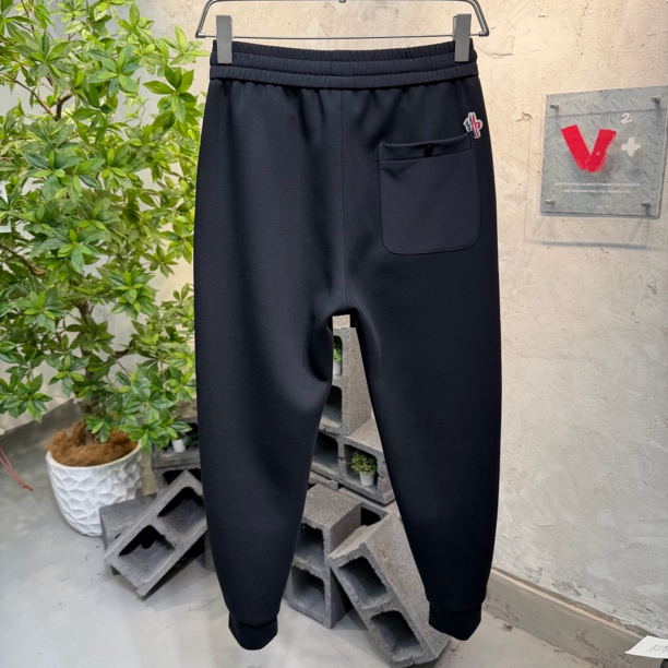 高端莫代尔混纺束脚简约风黑色束脚卫裤针织秋季秋冬中弹加厚男士