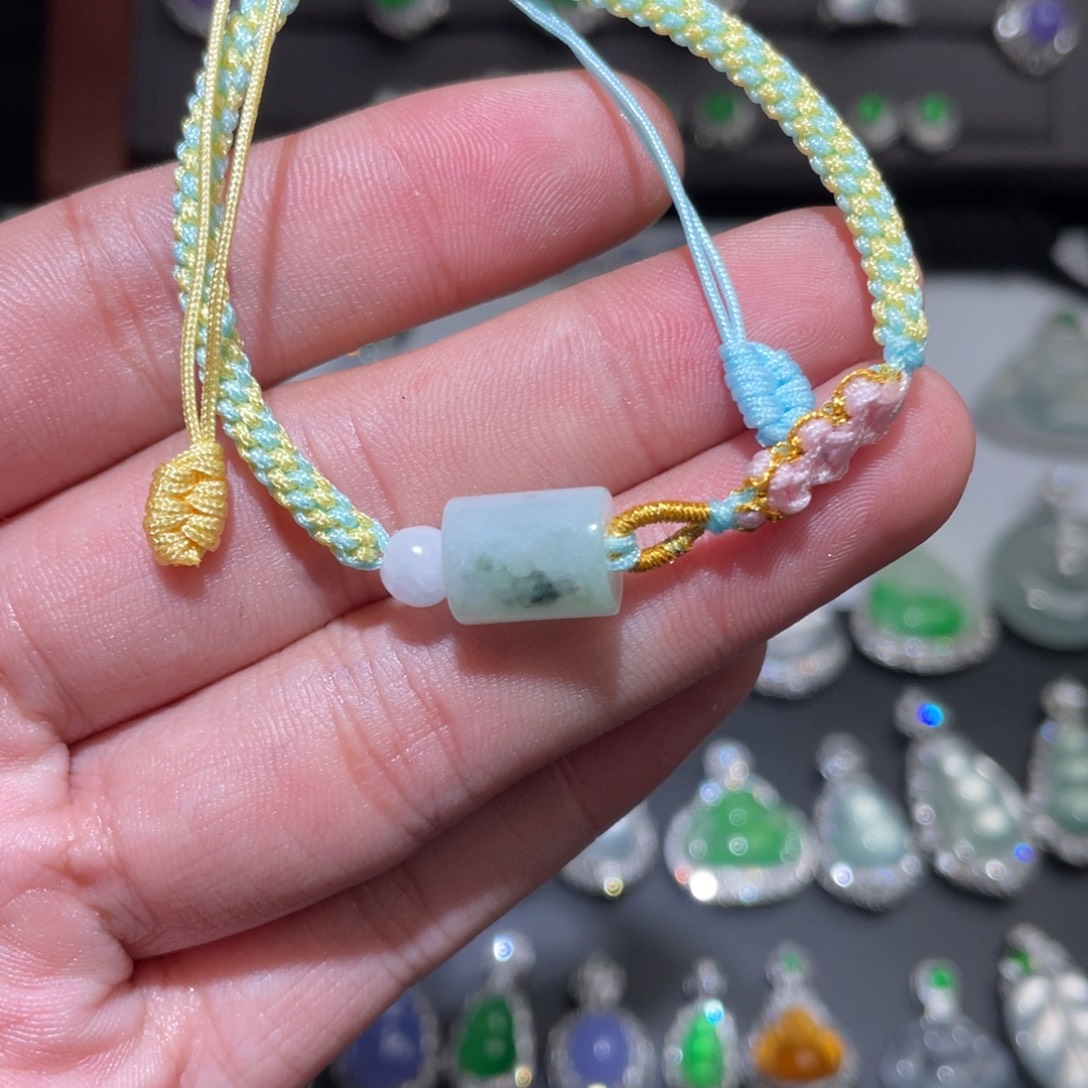 翡翠未镶嵌项链手绳